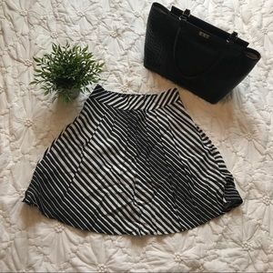 The Limited cute black and cream striped skirt